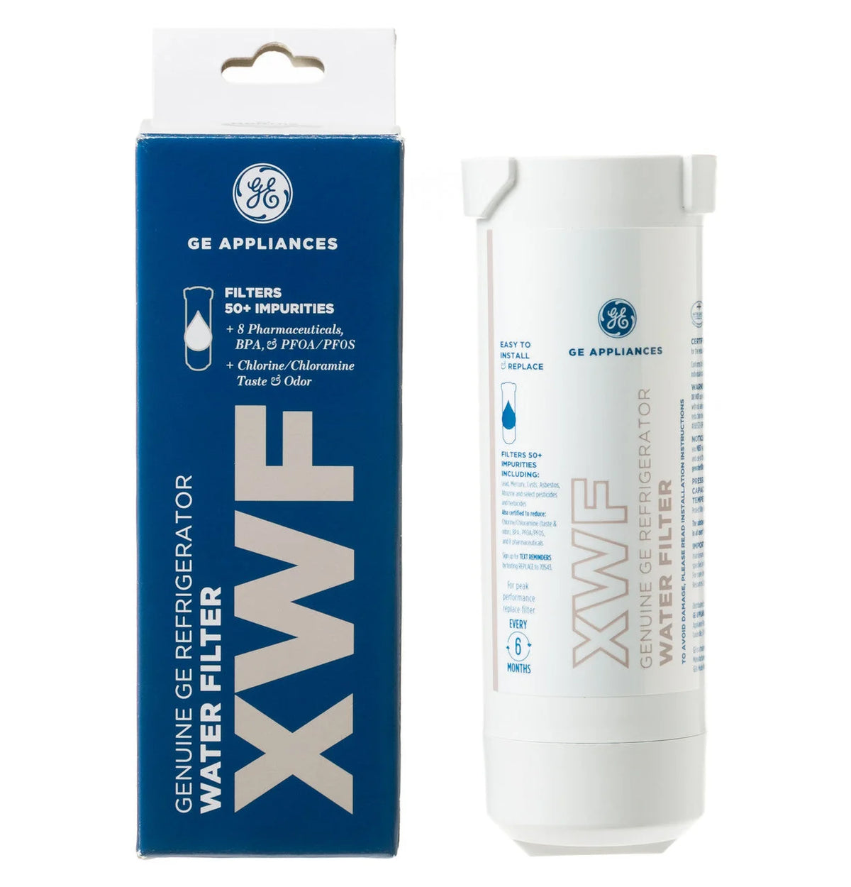 GE® XWF Genuine Replacement Refrigerator Water Filter — Without RFID Chip