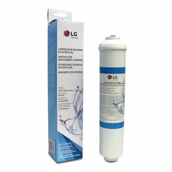 LG® 5231JA2010B Inline Refrigerator Water Filter | FSS-002, External, Push-Fit