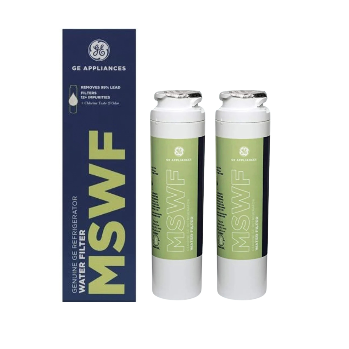 GE® MSWF Refrigerator Water Filter – Genuine Twist-Lock Replacement