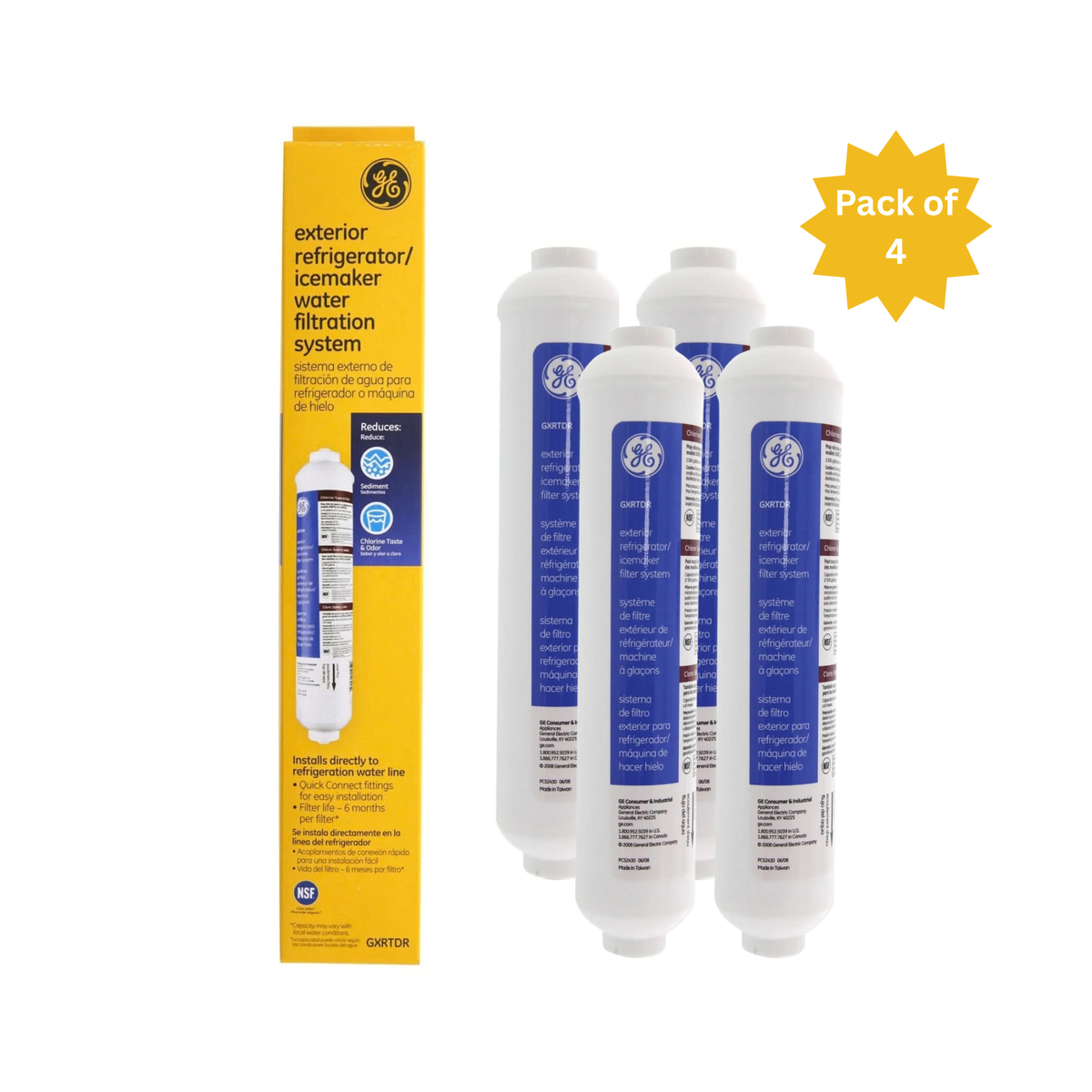 GE® GXRTDR Inline Water Filter Replacement